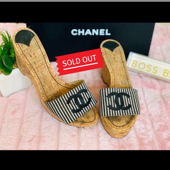 CHANEL Shoes - ♥️SOLD to a lovely Buyer!♥️Chanel Logo Wedge